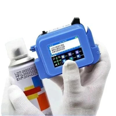 SHIHUANI 12.7mm Portable Mini Inkjet Printer with Fast Dry Ink for Logo Expire Date QR Barcode Batch Number Label(with Black Ink*2,US)