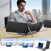 14'' Triple Laptop Screen Extender, 1080P FHD Portable Monitor for 14"-17" Laptop with USB-C/HDMI Port, Plug-Play Monitor Extender for Triple Display for Mac/Windows Remote Work & Multitasking view 3