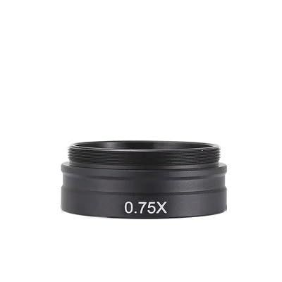 Lab Microscope Slides 0.3X 0.5X 0.75X 1X 1.5X 2X Auxiliary Barlow Objective Lens with 42mm Mounting Thread for Industrial Single Monocular Microscope Microscope Parts(0.75X)