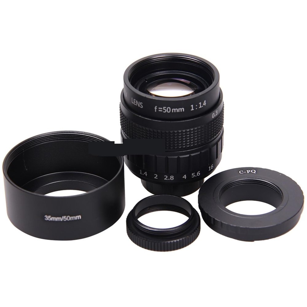 50mm F1.4 Lens + C-PQ Lens Mount Ring Adapter + Macro Ring for Pentax Q / Q10 / Q7 / Q-S1 Camera Excellent