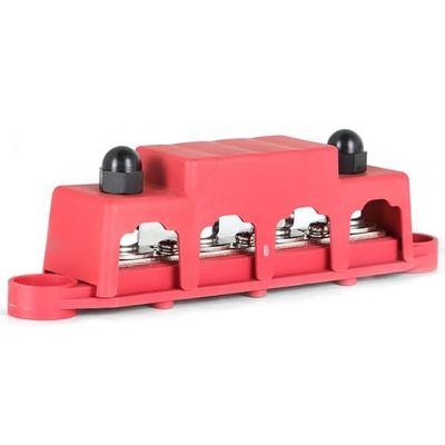 Genuine OEM Replacement New 12V 250A With Cover 5/16" Red 4 Post Busbar Bus Bar Power Distribution Block