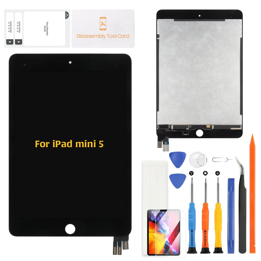 A-MIND Screen Replacement for iPad mini 5 2019 LCD Display Touch Screen Digitizer Assembly Compatible with A2133 A2124 A2126 A2125 (Black)