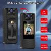 RASTKY 4K Body Worn Camera Rotatable Lens Night Law Enforcement Recorder 1080P HD Wearable Video Camera with Back view 4