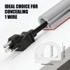 Wall Cord Hider, Flexible Self-Adhesive Wire Cover, Side-Open Cable Raceway for Cords on Wall, Cord Concealer for Mounted TV, Home Theater & Office (Gray, Regular-118inch) view 2