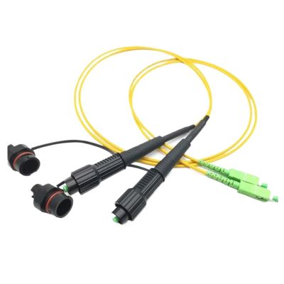 10PCS IP67 Waterproof Optitap Mini SC/APC Fiber Optic Patch Cord 1 Meter Yellow LSZH(10PCS Huawei)