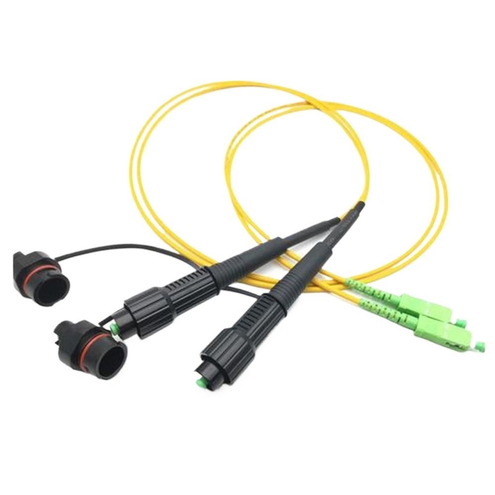 10PCS IP67 Waterproof Optitap Mini SC/APC Fiber Optic Patch Cord 1 Meter Yellow LSZH(10PCS Huawei)