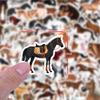 60pcs Horse Stickers for Kids Teens Adults,Cartoon Horse Riding Stickers,Cool Animals Vinyl Waterproof Decals Stickers for Water Bottles Decorative Laptops Skateboard Guitar Bicycle(Horses) view 3