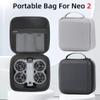 Waterproof PU Leather Travel Carrying Case for DJI NEO2 with Custom Fit for Safe and Easy Transport (Black) view 4