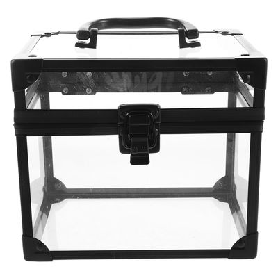 Garneck Heavy-duty Acrylic Vinyl Record Storage Box with Lid Large Capacity Disc Case for Games CDs DVDs Transparent Design for Convenient Viewing Secure Archival Organizer for Home and