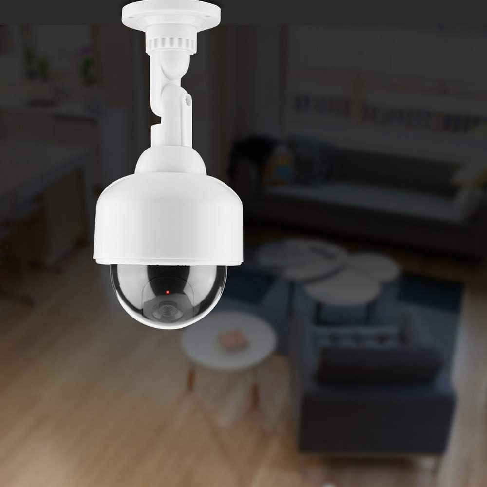 CFTGIW Dummy Security Camera Dome Shape Blinking Fake Security Camera 360 Rotation Materia Dummy CameraFake CameraCCTV CameraDome CameraFake Dome
