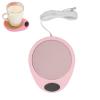 Coffee Mug Warmer, Electric Cup Warmer USB Constant Temp Water Proof Adjustable Beverage Heating Plate for Office Home Desk Use (Pink White) view 1