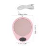 Coffee Mug Warmer, Electric Cup Warmer USB Constant Temp Water Proof Adjustable Beverage Heating Plate for Office Home Desk Use (Pink White) view 2