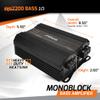 PRV Audio 2200 Watts Monoblock Class D Subwoofer Amplifier RS2200 BASS 1 Ohm  12 Volts Car Amp, Built-in Crossover, Bass Boost, Smart Fans with Remote Sub Level Control Bass Knob Included view 3