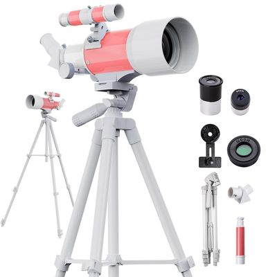 YUANZIMOO Telescope Kids Telescope 70mm Aperture 300mm AZ Astronomical Portable Telescope for Kids Adults Beginners with Upgrade Tripod Pink