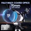 YUANZIMOO Telescope Kids Telescope 70mm Aperture 300mm AZ Astronomical Portable Telescope for Kids Adults Beginners with Upgrade Tripod Pink view 4