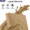 Stargear Starlink Mini Case, Mini Protective Cover Liquid Silicone Case for Starlink Satellite Dish, Accessories for Starlink Portable Full Cover Shell with Black Sticker, Coyote Tan view 4