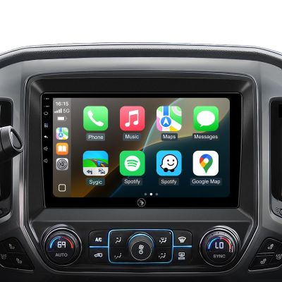 10.2'' Car Radio Stereo for Chevy Silverado 2014 2015 2016 2017 2018 GMC Sierra 2+64G Replacement Upgrade 5G WiFi Wireless Carplay/Android Auto/GPS/Bluetooth/FM Radio/1080P SWC