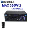 AK45 HiFi Digital BIIuetuth Audio Amplifier MP3 Channel 2.0 Sound Pomp Stereo Home Automotive Car for Speakers MAX 350W*2 view 2