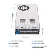 1pc Adjustable 500W 600W 1000W 1500W Power Supply 0-12V 15V 24V 36V 48V 60V 72V 85V 90V 110V 150V 200V 110/220V Ac to Smps(0-15VDC_500W) view 4
