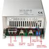 1pc Adjustable Power Supply 500W 600W 1000W 1500W 0-12V 15V 24V 36V 48V 60V 72V 110V 150V 200V AC-DC LED Lighting Electronics(MS-600W,220 V_0-60VDC) view 3
