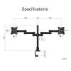 ADBWEKKF Tilt and Swivel Dual Monitor Arm 14-27"(XD50-400) view 2