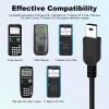Toxaoii USB Power and Data Cable Compatible with Texas Instruments Calculators TI-84 Plus CE, TI 89 Titanium, TI Nspire CX II CAS, TI Nspire CX CAS Graphing Calculator Charger (Black) view 2