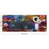 Floral Large Mouse Pad 12"32" inch Extended Gaming Mousepad Desk Mat Long Computer Keyboard Non-Slip Base Stitched Edges for Home Office Work view 2