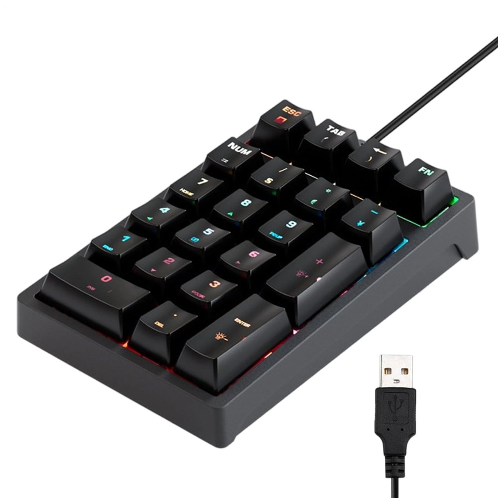 -Functional Numeric Keypad, Standard Size Computer Accessory, PC Desktop Tool with Efficient Design, Programmers Analysts Keypad, Notebook Keypads for Bookkeepers Designers