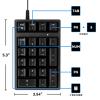 -Functional Numeric Keypad, Standard Size Computer Accessory, PC Desktop Tool with Efficient Design, Programmers Analysts Keypad, Notebook Keypads for Bookkeepers Designers view 3