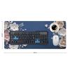 Floral Large Mouse Pad 16"36" inch Extended Gaming Mousepad Desk Mat Long Computer Keyboard Non-Slip Base Stitched Edges for Home Office Work view 2