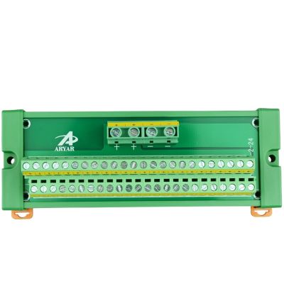 OSOBSUNC 1PCS DIN Rail Mount 24 Position Power Distribution Module.(with Carrier)