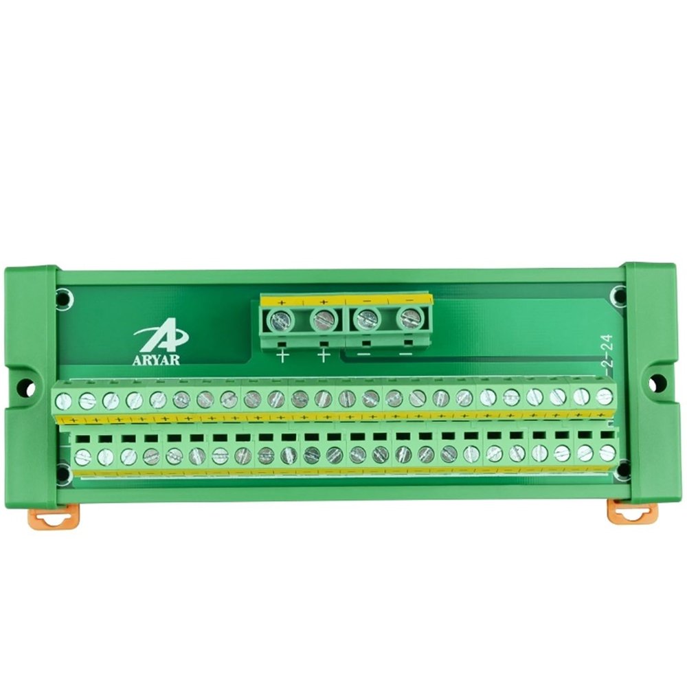 OSOBSUNC 1PCS DIN Rail Mount 24 Position Power Distribution Module.(with Carrier)