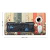 Floral Large Mouse Pad 16"30" inch Extended Gaming Mousepad Desk Mat Long Computer Keyboard Non-Slip Base Stitched Edges for Home Office Work view 2