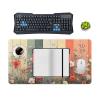 Floral Large Mouse Pad 16"30" inch Extended Gaming Mousepad Desk Mat Long Computer Keyboard Non-Slip Base Stitched Edges for Home Office Work view 4