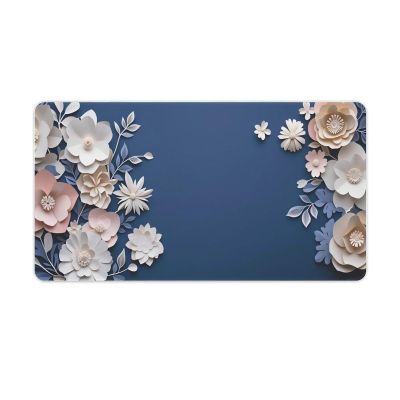 Floral Large Mouse Pad 16"30" inch Extended Gaming Mousepad Desk Mat Long Computer Keyboard Non-Slip Base Stitched Edges for Home Office Work