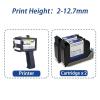 SHIHUANI 12.7mm Portable Wireless Handheld Thermal Inkjet Printer for QR Barcode Image Batch Number Logo(with Black Ink*2,UK) view 2
