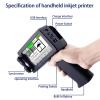 SHIHUANI 12.7mm Portable Wireless Handheld Thermal Inkjet Printer for QR Barcode Image Batch Number Logo(with Black Ink*2,UK) view 3