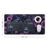 Floral Large Mouse Pad 12"24" inch Extended Gaming Mousepad Desk Mat Long Computer Keyboard Non-Slip Base Stitched Edges for Home Office Work view 2