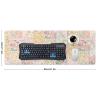 Pink Floral Large Mouse Pad 12"32" inch Extended Gaming Mousepad Desk Mat Long Computer Keyboard Non-Slip Base Stitched Edges for Home Office Work view 2