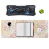 Pink Floral Large Mouse Pad 12"32" inch Extended Gaming Mousepad Desk Mat Long Computer Keyboard Non-Slip Base Stitched Edges for Home Office Work view 4