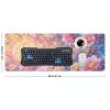 Floral Starry Sky Large Mouse Pad 12"32" inch Extended Gaming Mousepad Desk Mat Long Computer Keyboard Non-Slip Base Stitched Edges for Home Office Work view 2