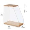 KEG801302 Home CD Storage Case Solid Wood Wooden Records Rack Display Desktop Decoration for Books Magzines Home Bedroom Music Lovers Storage view 2