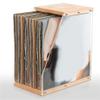 KEG801302 Home CD Storage Case Solid Wood Wooden Records Rack Display Desktop Decoration for Books Magzines Home Bedroom Music Lovers Storage view 3