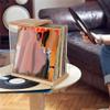 KEG801302 Home CD Storage Case Solid Wood Wooden Records Rack Display Desktop Decoration for Books Magzines Home Bedroom Music Lovers Storage view 4