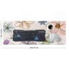 Floral Large Mouse Pad 12"32" inch Extended Gaming Mousepad Desk Mat Long Computer Keyboard Non-Slip Base Stitched Edges for Home Office Work view 2