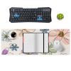 Floral Large Mouse Pad 12"32" inch Extended Gaming Mousepad Desk Mat Long Computer Keyboard Non-Slip Base Stitched Edges for Home Office Work view 4