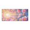 Floral Starry Sky Large Mouse Pad 16"36" inch Extended Gaming Mousepad Desk Mat Long Computer Keyboard Non-Slip Base Stitched Edges for Home Office Work view 1