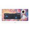 Floral Starry Sky Large Mouse Pad 16"36" inch Extended Gaming Mousepad Desk Mat Long Computer Keyboard Non-Slip Base Stitched Edges for Home Office Work view 2