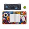 Floral Large Mouse Pad 16"30" inch Extended Gaming Mousepad Desk Mat Long Computer Keyboard Non-Slip Base Stitched Edges for Home Office Work view 4