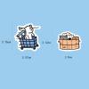 100 PCS Mini Cartoon Animals Stickers for Teens - Carrot, Cute Rabbit,Egg Stuffers, Indoor Decor Gifts Vinyl Waterproof Party Favor Supplies Gifts (mini) view 3